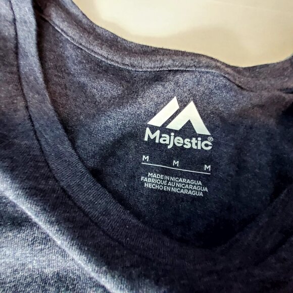 Majestic Atlanta Braves Womens T-Shirt Heathered Navy Size M Genuine MLB - Picture 7 of 10